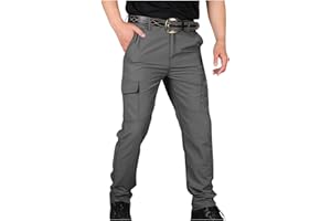 Tactical Cargo Pants for Men Water Resistant Hiking Pants with Multi-Pockets Elastic Waist Quick Dry Outdoor Trousers