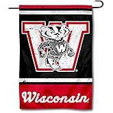 UW Badgers Throwback Vintage Retro Garden Flag