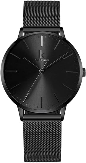Alienwork IK Minimalist Reloj Mujer Ultra-Delgada Banda de Malla