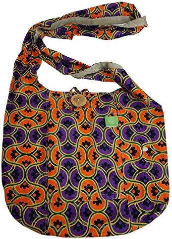 Timbali Crafts Authentic African Fabric Cross Body Sling Bag (Imported from Swaziland)