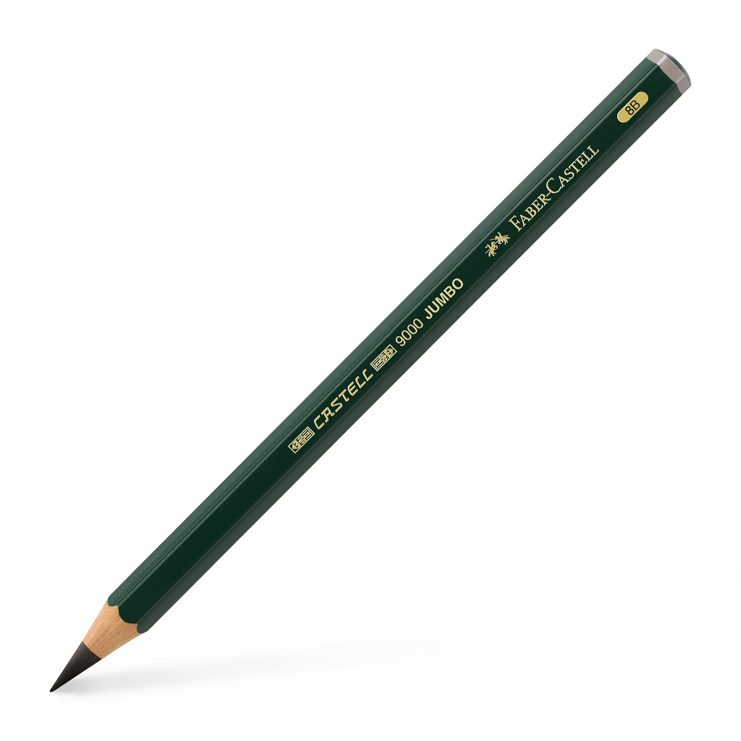 Faber-Castell, Castell 9000 Jumbo 8B, Drawing and Sketching, Green