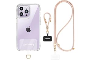 Lawonda 2 Pads Phone Lanyard Adjustable Crossbody Cell Phone Neck Strap Universal Mobile Phone Wrist Lanyard + 2pcs Cellphone Patch Tether Tab for Travel Essentials Lemonade Pink