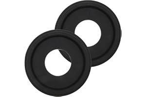 Woogim 2PCS 9.84" Black Round Lighting Ceiling Medallion PU Split Ring Home Lighting Ceiling Medallions Decorative Ceiling Fan Medallion for Light Fixtures and Ceiling Fans