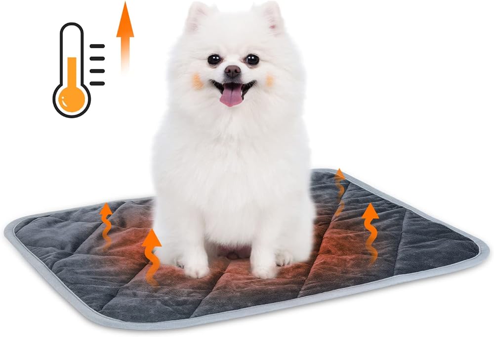Nobleza Self Heating Pet Pad 60x45cm Grey Non-Slip Washable M Size