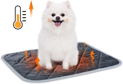 Nobleza Self Heating Pet Pad 60x45cm Grey Non-Slip Washable M Size