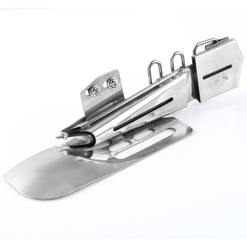 FTVOGUE 1Pc Flat Binder Seamer Folder Binding Attachment Tape Binder for Needle Sewing Machine(1-1/2"-9/16")