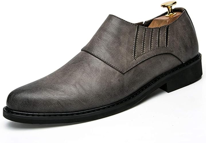 Amazon Vrgt ビジネスシューズ メンズ スリッポン 紳士靴 外羽根 プレーントゥ 革靴 通気性 フォーマル 通勤 歩きやすい ドレスシューズ 結婚式 大人 カジュアルシューズ 男性 疲れない パーティー 二次会 防滑 卒業式 デート お見合い ローファー スリッポン