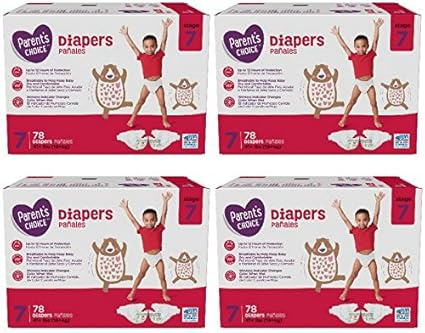 branded parent's choice diapers size 7 78 diapers