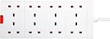 Masterplug Eight Socket Extension Lead 2 Metre Power Indicator White BEN210-MP view 4