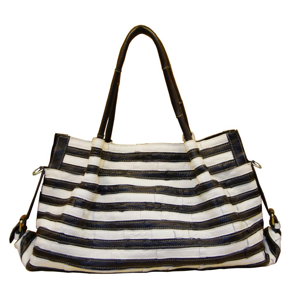 Segater® Women’s Multicolor Boston Bag Genuine Leather Colorful Patchwork Large Tote Handbag Hobo Purse Crossbody Big Bag