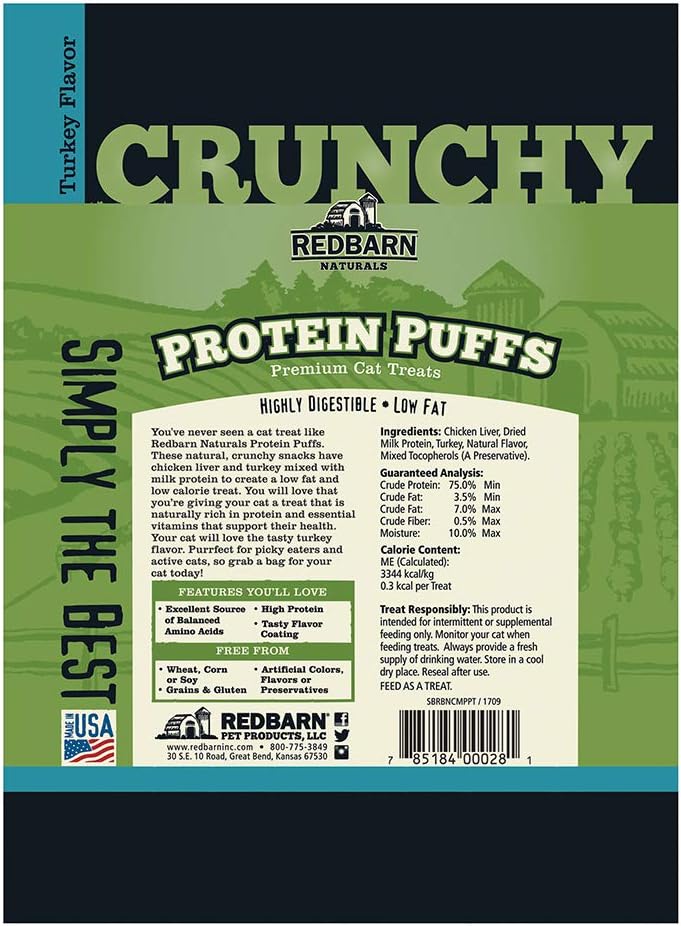 redbarn protein puffs for cats