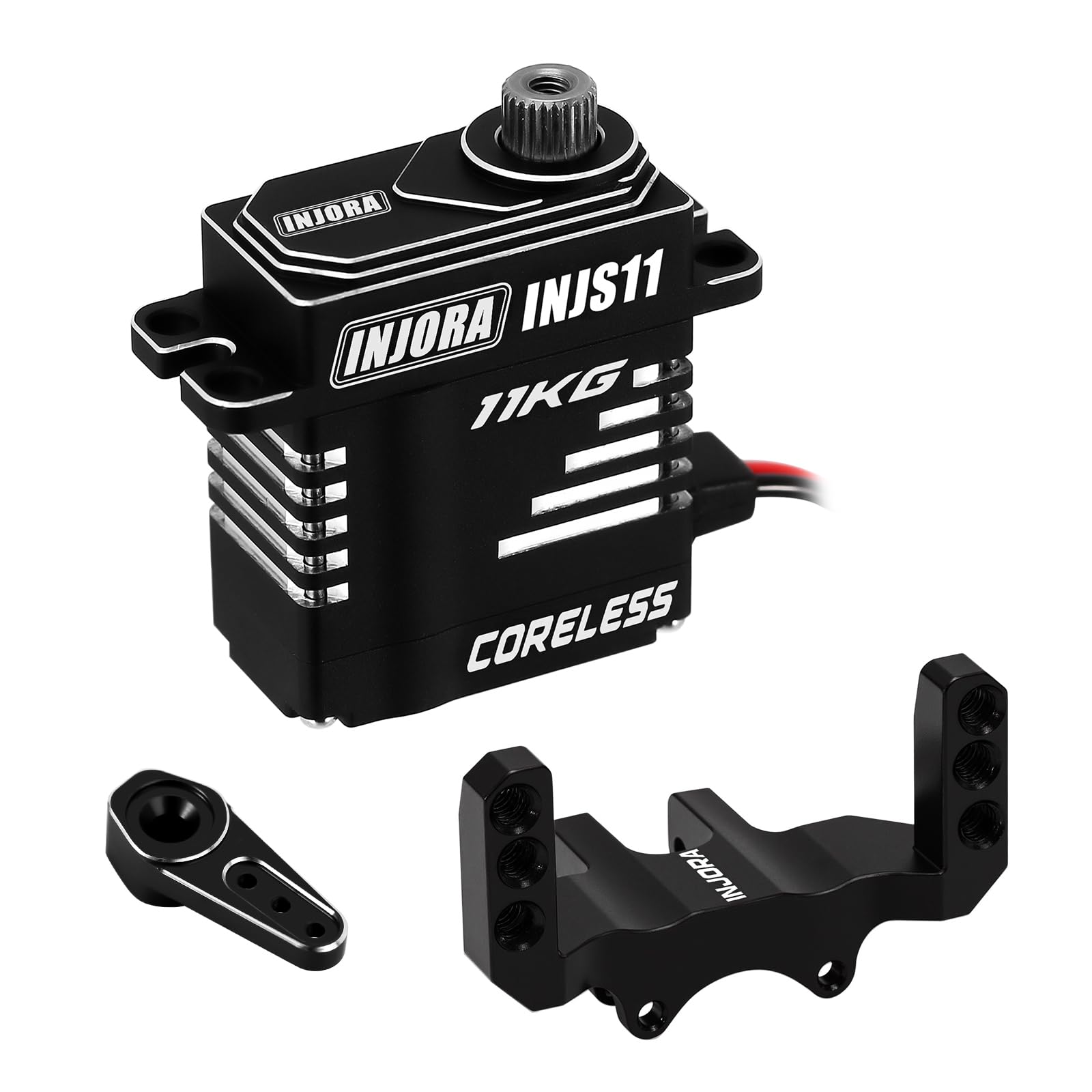 INJORA Coreless Digital Micro Servo 11KG High Torque with Servo Horn and Tray for Axial SCX24 1/24 RC Crawler Upgrade Parts