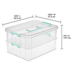 Sterilite 4 Pack Stackable Plastic Storage Bins, 2