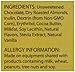 Lily's Dark Chocolate Bar with Stevia, Almond, 3 Ounce (Pack of 12)