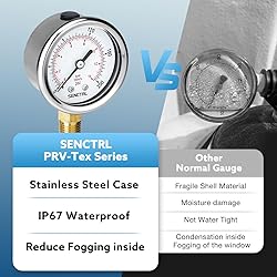 SENCTRL 200 Psi Pressure Gauge, 2" Dial Size, 1/4