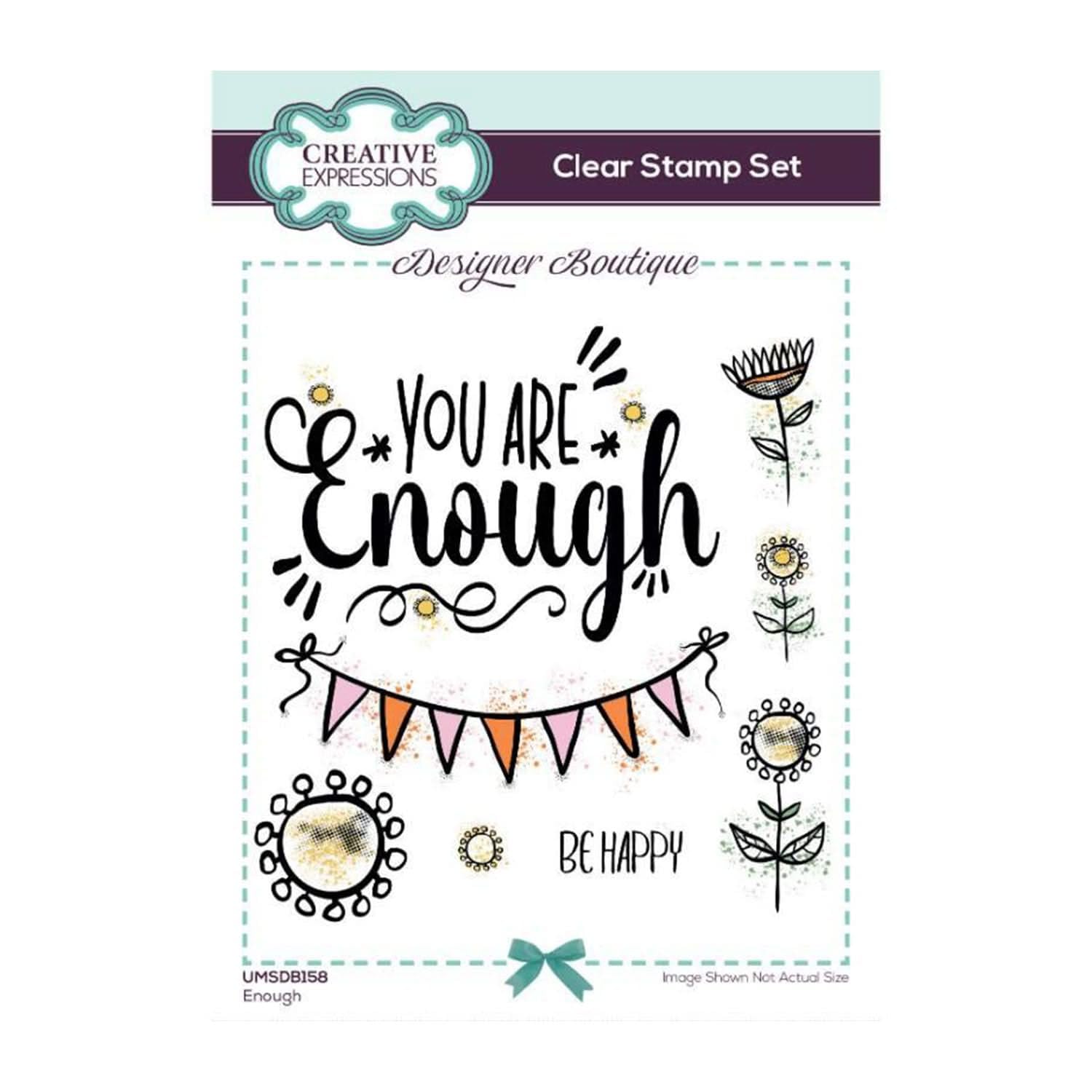Designer Boutique Creative Expressions Stamp Set-Enough, A6