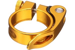 HARFINGTON Bike Seat Post Clamp 34.9mm Bicycle Clamp Aluminum Alloy Quick Release Seat Post Collar for Diameter 30.4 to 31.6m