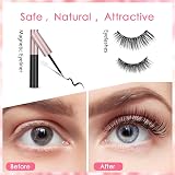 URAQT Magnetic Eyelash 3 Pairs 3D False Eyelashes Reusable Magnetic Kit view 5