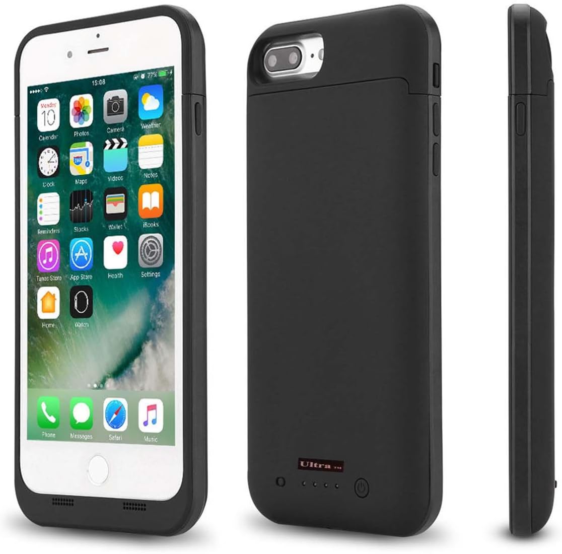 Ultra Black Coloured Mobile Charger Case Cover for Amazon.co.uk
