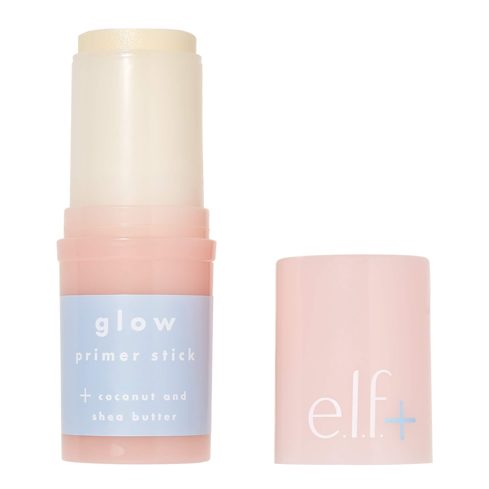 e.l.f. Elf+ Glow Primer Stick Lightweight, Hydrating, Luminizing Primes, Preps, Smooths, Nourishes Infused with Coconut and Shea Butter, Shimmer 0.53 Oz