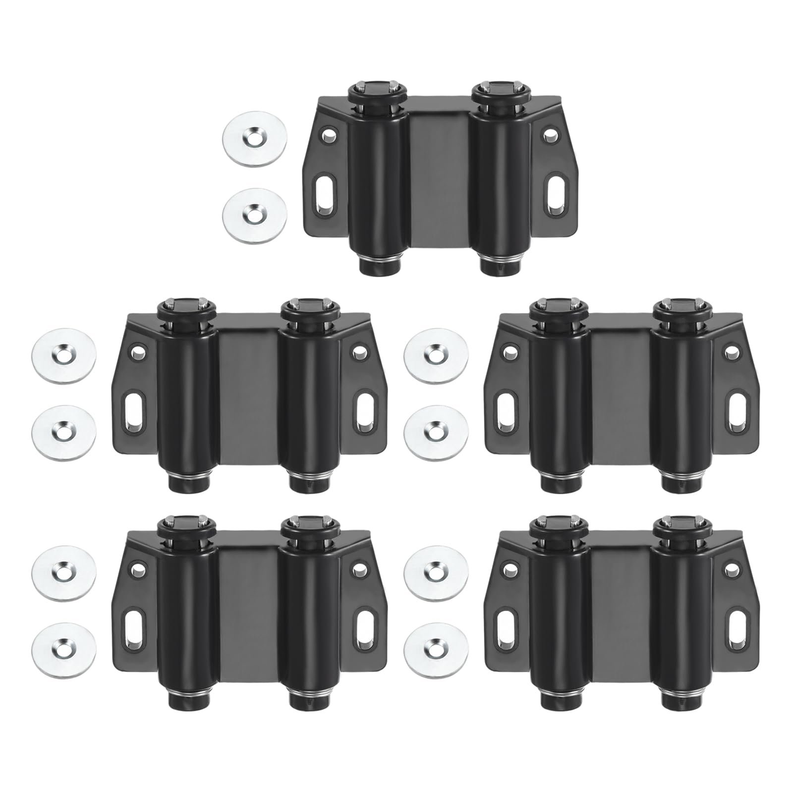 DTGN 67x46mm(LxW) Cabinets Magnets Latch - 5 Pack - Good for Kitchen Cupboard Drawer Furniture - Plastic PE Magnetic Closure Closet Door Catch - Black