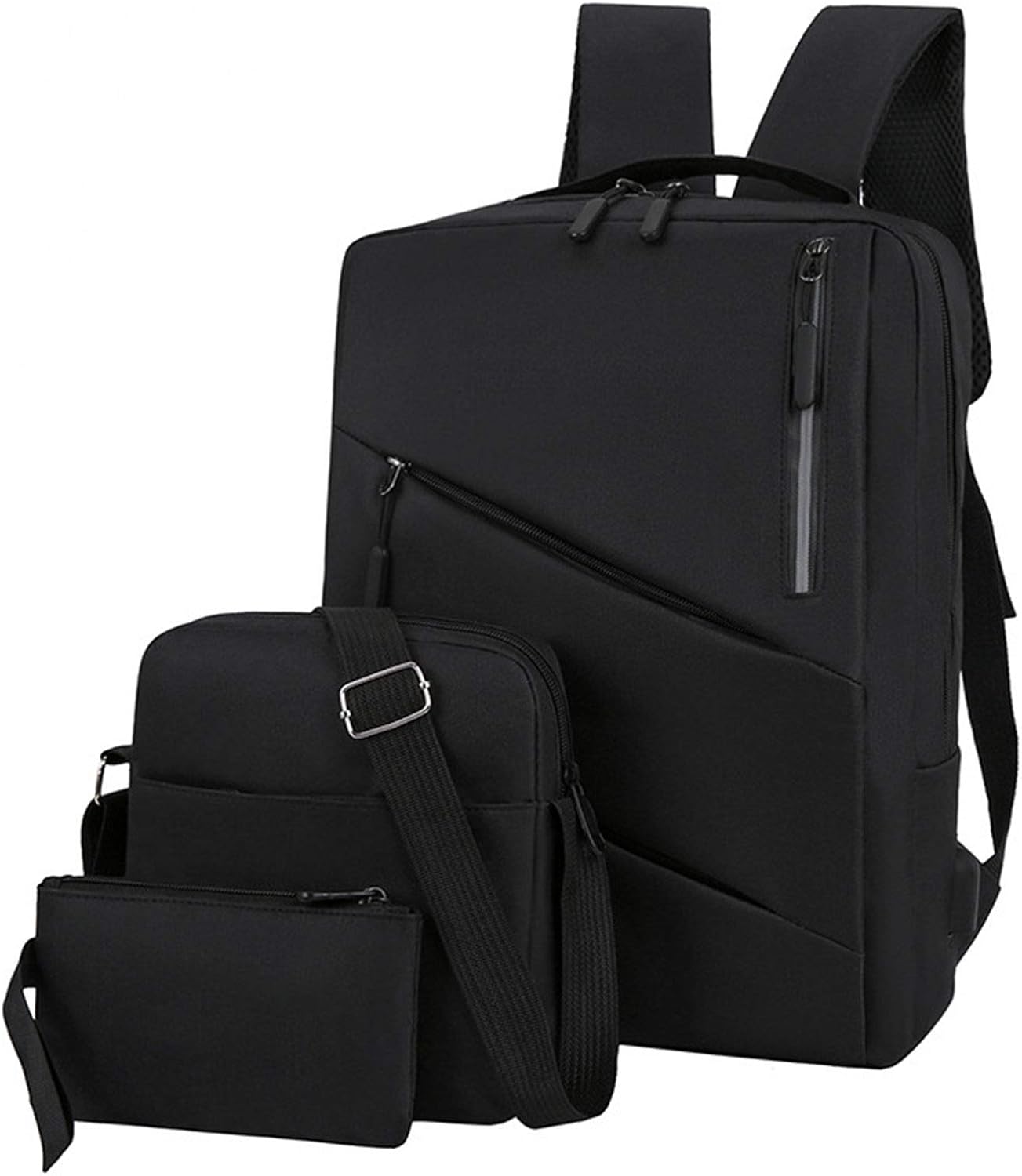 3 Pcs Waterproof Computer Backpack Set Lightweight Traveling Bags with