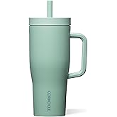 Corkcicle Cruiser - Insulated Tumbler with Handle - Keeps Drinks Cold 20 Hours - Spill-Proof Dual Lid - Triple-Insulated - Summer Drinkware Gift - Keeps Drinks Ice Cold - 22 oz - Thyme