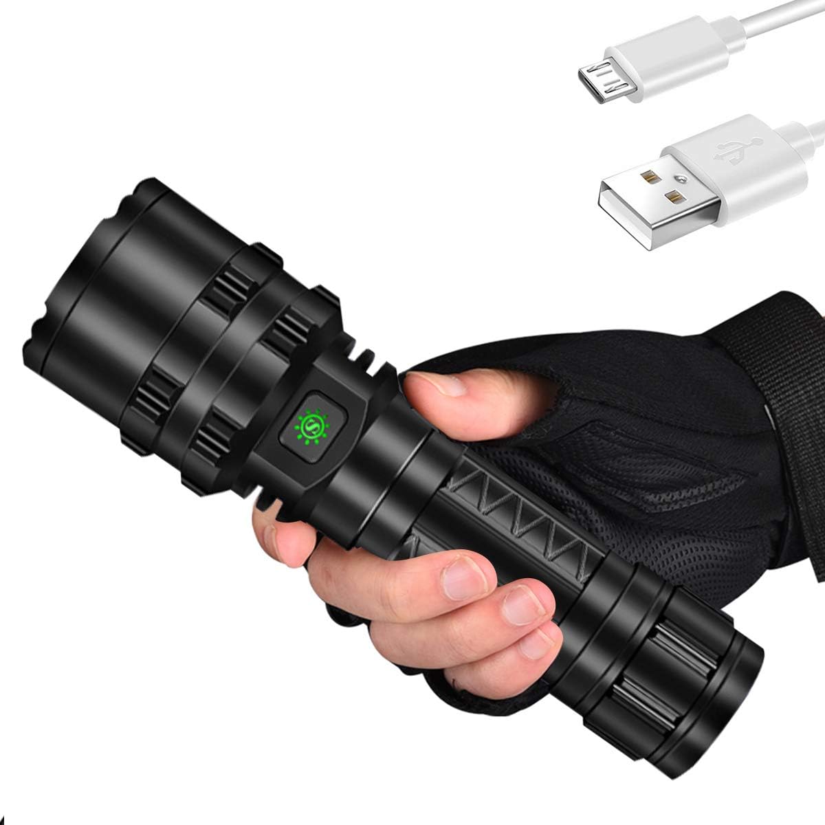 Pocketman LED Flashlight Rechargeable 2000 Lumen Portable Torch Outdoor