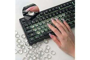 Quafochi 110pcs Keyboard Bubbles for Long Nails, Clear Raised Glass Key Covers, No-Residue, Reusable, Easy to Apply,Keyboard 