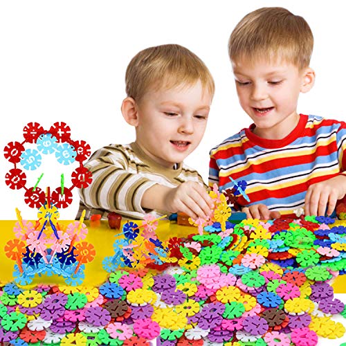 500 Piece Interlocking Building Blocks Toys, Creative and Educational STEM Construction Flakes Toys for Kids - Thumbnail 7