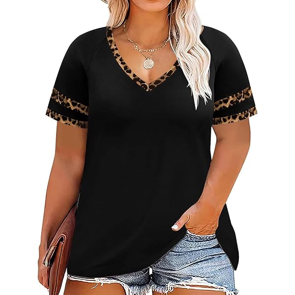 CARCOS Plus Size Women's Short Sleeve Raglan Top - Loose Fit Tunic Blouse, Hot Pink 4XL