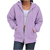 Womens Zip Up Hoodies 2025 Oversized Hoodie for Women Trendy Hooded Sweatshirts Fall Winter Zipper Y2k Jacket