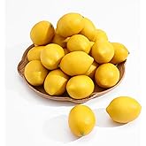 dallisten 12PCS Artificial Lemons &ndash; Lifelike Fake Yellow Lemons for Kitchen Decor, Fruit Bowl, Lemonade Party, Photo Props &amp; Summer Table Decorations &ndash; Realistic Faux Fruit for Home &amp; Events