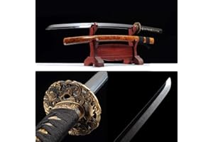 New Handmade Katana T10 Clay Burned Edge Carbon Steel Full Tang Blade Japanese Samurai Sword Katana Sharp
