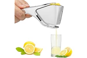 HUTNUOY Premium Stainless Steel Lemon Squeezer – Heavy-Duty Manual Citrus Juicer with Seed Filter, Dishwasher-Safe, Ergonomic