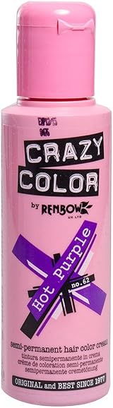 Crazy Color X2 Semi-Permanent Hot Purple Hair Dye Brand Unique view 2