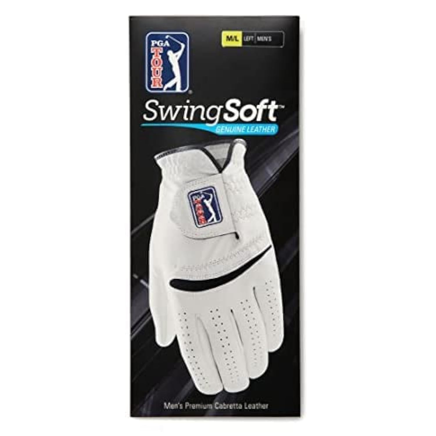 PGA Tour Men's Leather Glove - Right, Bright White, S