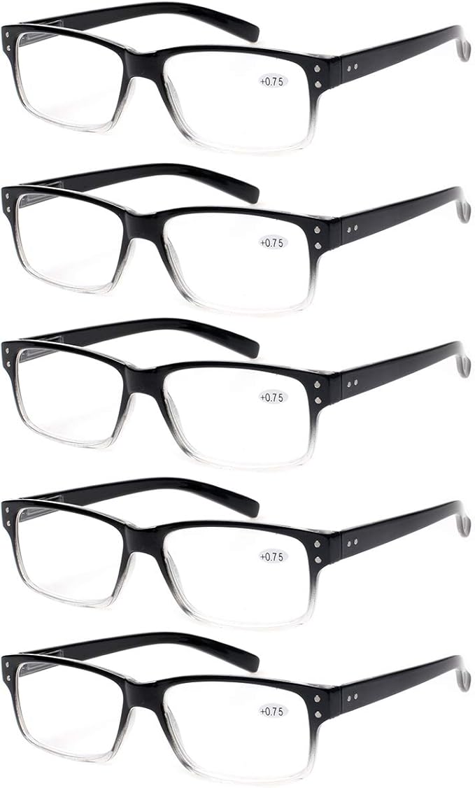Norperwis Reading Glasses 5 Pairs Quality Readers Spring Hinge Glasses for Reading for Men and