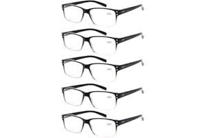 Norperwis Reading Glasses 5 Pack Quality Readers Spring Hinge Glasses for Reading for Men and Women
