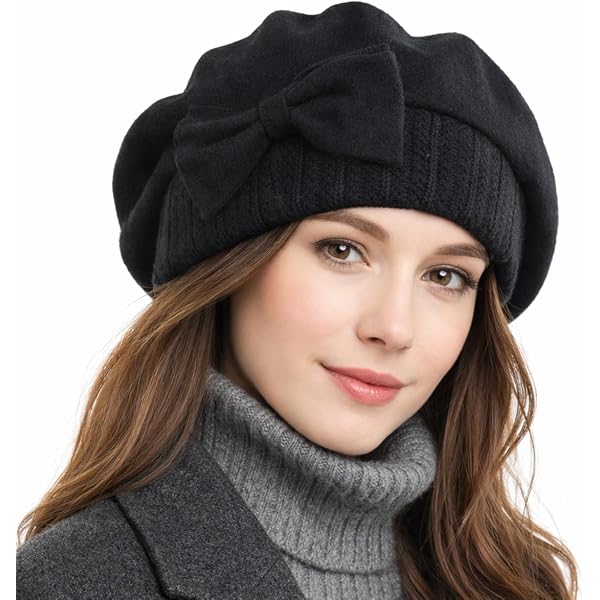 Winter French Beret for Women 100% Angora Wool Classic Beret  display picture 1
