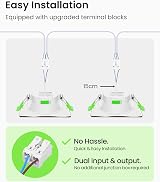 ALUSSO 6 Pack Square LED Downlights 7W Dimmable 3CCT 3000K 4000K 6500K IP44 view 5