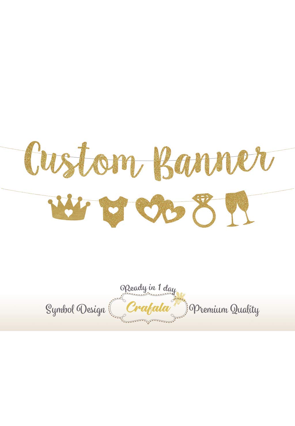 Amazon Com Custom Glitter Banner Custom Glitter Garland Garland
