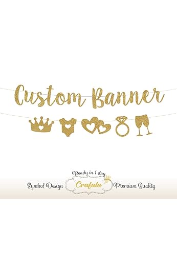 Amazon Com Custom Glitter Banner Custom Glitter Garland Garland