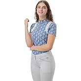 Equinavia Selma Womens Equestrian Short Sleeve Sun Shirt | Riding Shirt with UPF 50 UV Protection and Breathable Mesh