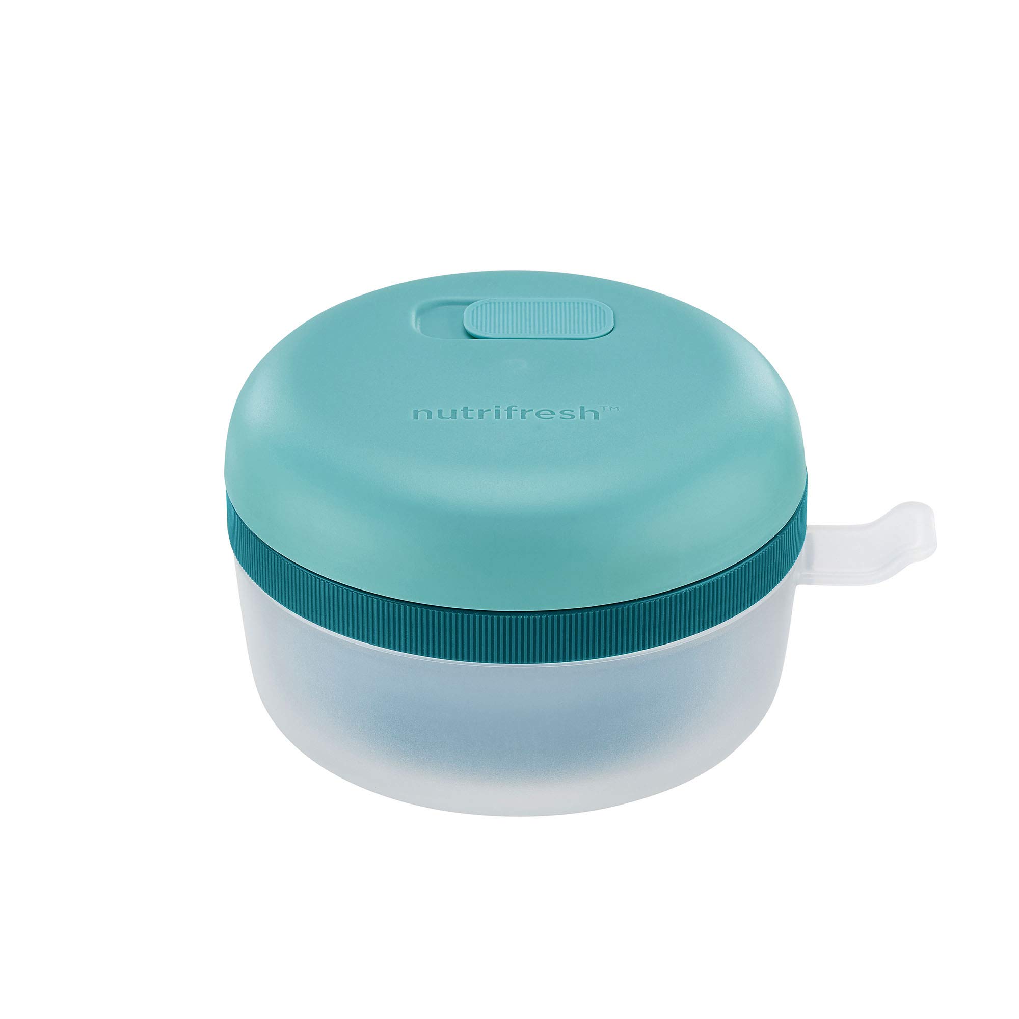 Nutrifresh Take Cool Touch Soup Bowl - 560ml Blue Double Wall Bowl with Airtight Screw Seal and Microwave Steam Vent - Safe, Portable and Durable - Great Size for Easy Use and Travel