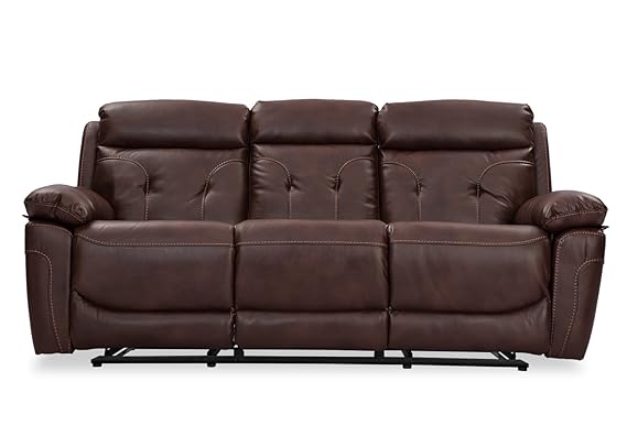 Durian Dream/3 Three Seater Recliner (Matt Finish, Brown)