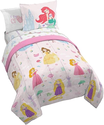Amazon Co Jp Jay Franco ディズニープリンセス ペーパーカットベッドセット ツイン ホーム キッチン