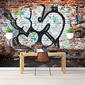 Wall Mural Simple and Mysterious Graffiti Art Removable Self-Adhesive Large Wallpaper - 66x96 inches