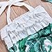 Toddler Kids Baby Girls Swimsuit Leaf Ruffles Swimwear Halter Bathing Suit 2PCS Bikini with Sun Hat Summer Clothes Set (Green, 6-9 Months)