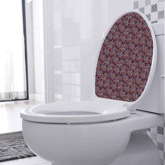 Modern Bathroom Toilet Wall Art Decal Vibrant Autumn Branches Funny